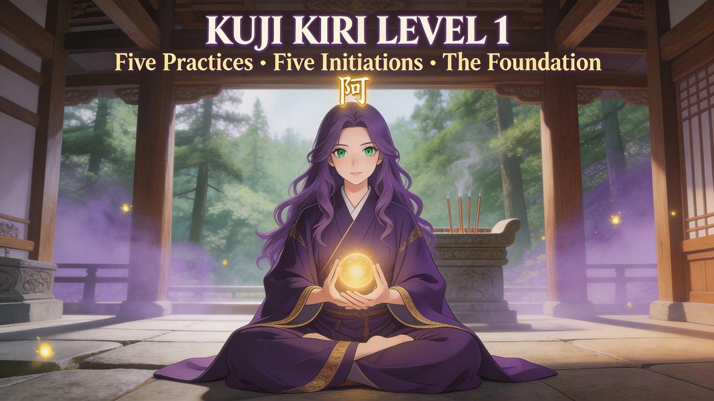 Kuji-Kiri Neun Initiationen · Kuji Kiri · die neun magischen Handzeichen aus Shingon-Buddhismus und Yamabushi-Tradition