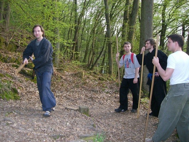 Mark Hosak mit Bō-Stab · Taguchi-Ryu